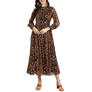 Women Printed Frock Beautiful <b>Dress</b> Modern Printed Pattern Comfortable Breathable Material For Women - Product Image 1