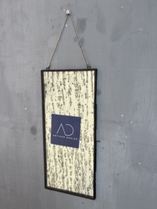 Cadre photo rectangulaire décoratif suspendu ARTISAN DESIGN avec laiton et verre, style antique, corde, décoration murale pour la maison - Product Image 4