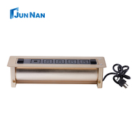 Enchufe Eléctrico Empotrable de Aleación de Aluminio para Escritorio, Enchufes Multiestándar para Reino Unido, Estados Unidos, UE, Australia y China