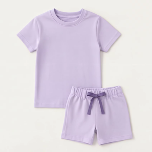 Conjunto de Verano para Niños de Algodón, Camiseta y Pantalones Cortos, Ropa Transpirable, Ligera y Cómoda, Producción en Fábrica, Talla Personalizada - Product Image 1