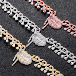 Best Selling Custom Length <b>Iced</b> <b>Out</b> Diamond <b>Chain</b> Necklace with Premium Finish for Streetwear Fashion Events and Celebrity Style - Product Image 4
