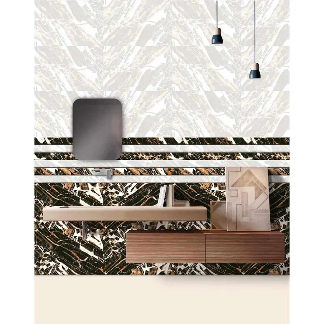 Digitaal Porselein 300X450Mm Keramische Glanzende Geglazuurde Wandtegels Maten: 30X45Cm, 12X18 Inch. Digitale Print Leverancier Prijs