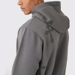 Conjunto de 2 piezas para correr estampado de temporada de invierno para hombres y mujeres, sudadera con capucha y cremallera, chándal holgado en algodón y poliéster, accesorio de talla grande - Product Image 3