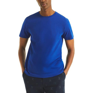 Men's Regular Fit Solid Color O-Neck Short Sleeve Cotton T-<b>Shirt</b> Casual Jersey Knitted Blank Design - Product Image 4