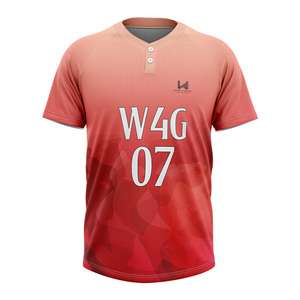 เสื้อเบสบอลซอฟต์บอลแบบสั่งทำพิเศษระดับพรีเมียม 2 กระดุม ผ้าโพลีเอสเตอร์ระบายอากาศได้ดี ชุดทีม OEM ODM โรงงาน - Product Image 4