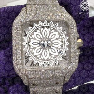 ชาร์ม จิวเวลส์นาฬิกาข้อมือสตรีสแตนเลสสตีลหรูหรา 38 มม. หน้าปัดสี่เหลี่ยม อะนาล็อก ควอตซ์ คริสตัลแซฟไฟร์ ตัวล็อคแบบพับได้ - Product Image 1