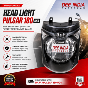 Faro Delantero para Bajaj Pulsar 180 UG4 |   Conjunto de faros delanteros para bicicleta, lente transparente, alto brillo - Product Image 3