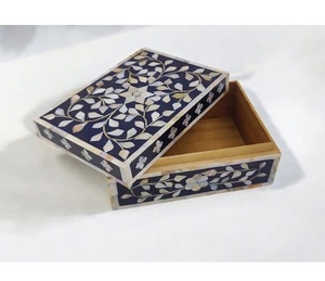 Hot Selling MDF Jewelry <b>Storage</b> Box With MOP/Resin Inlay Design & Magnetic closure Fashionable Home decor Jewelry Display Box - Product Image 2