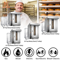 Horno Rotatorio Digital Portátil Comercial KAINO, Nuevo, de 12-64 Bandejas, a Gas/Diésel/Eléctrico, para Panadería, Frutas y Maíz