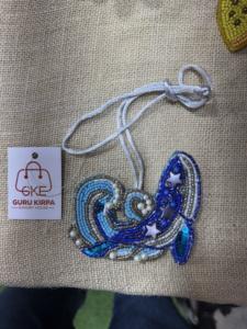 Abalorio de alta calidad hecho a mano, estilo bohemio cristiano, con perlas de imitación y cuentas de vidrio lampwork en forma de paz, para bolso infantil, con cuentas de semilla - Product Image 4