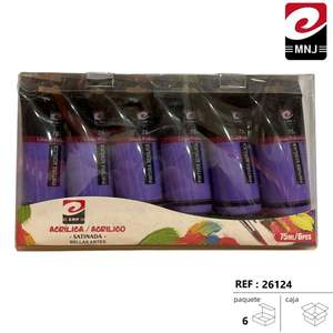 Pinturas Acrílicas Premium de 75 ml, Juego de 6 Colores en Morado para Lienzo - Product Image 2