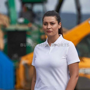 Polo pour femme à manches courtes, séchage rapide, col tricoté, coupe classique - Product Image 5