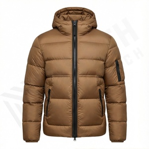 Nuevo diseño elegante logotipo personalizado Puffer chaquetas de los hombres de manga larga de color personalizado Puffer chaqueta para adultos hombres con diseño personalizado - Product Image 2