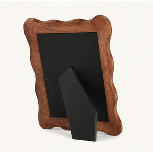 Handcrafted Scalloped Wooden Photo <b>Frame</b> Natural Wavy <b>Border</b> <b>Picture</b> <b>Frame</b> for Tabletop Display Home Decor Table <b>Picture</b> <b>Frames</b> - Product Image 3
