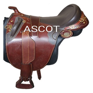 Silla inglesa de cuero genuino, silla de caballo de doma en negro marrón con accesorios Premium al por mayor - Product Image 6