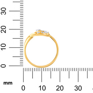 Bague florale ronde céleste avec diamant taille ronde et forme cœur de 0,10 ct, bijou de mode en or 14K et 18K pour femme - Product Image 4