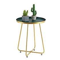 Mesa Auxiliar Metálica Jazzy que Agrega un Toque Distintivo a las Salas de Estar Mientras Sirve para Lámparas, Decoración y Objetos Esenciales - Product Image 5