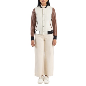 Best-seller Vintage NY pour Yankees Veste de baseball universitaire pour femmes Crop Wool Letterman Techniques brodées pour le printemps - Product Image 5