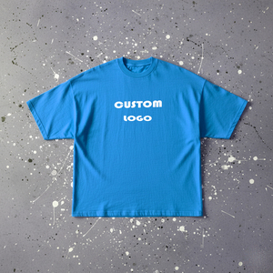 Custom Men's Blank <b>Box</b> Cut Tee Shirt Heavyweight 100% Cotton TShirt Oversize <b>Drop</b> Shoulder Boxy Fit Crop T-shirt Men - Product Image 2