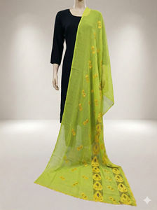 Nuevo Chal de Gasa para Mujer con Bordado de Pedrería Multicolor Vibrante, Diseño Floral, Transpirable, Suave y Ligero para Verano - Product Image 3