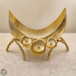 Bols de service alimentaire en métal blanc avec revêtement en poudre, au design unique et attrayant, sur le thème de l'océan, fabriqués en Inde - Product Image 2