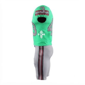 Uniforme de Fútbol Americano Verde con Cuello en V, Estampado Sublimado, Ropa Masculina de Manga Corta, 100% Poliéster, Material de Alta Calidad para Hombre - Product Image 5