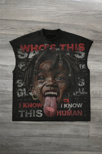 Men's Custom Cotton Heavy Weight Acid Washed T-Shirt Vintage Hip-Hop Streetwear Style Tank Sleeveless O-Neck Printed T-Shirts - Product Image 4