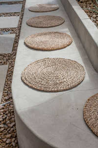 Tapis en jacinthe d'eau de style bohème faits à la main, résistants au feu, antidérapants, écologiques, décoration intérieure naturelle - Product Image 3