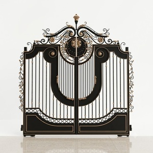 Portails de Luxe Royaux Classiques de Style Victorien en Fer Forgé Galvanisé à Chaud pour Allées, Anti-Vol, Écologiques, Anti-Rouille, Grandes Dimensions - Product Image 1