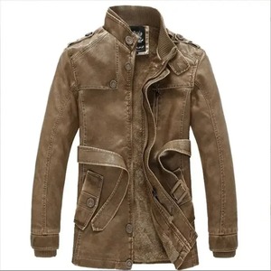 Customized <b>Men's</b> <b>Long</b> Leather <b>Coat</b> Top Trending New Design with Latest Collection High Quality Waterproof Feature - Product Image 3
