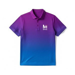 เสื้อโปโลคุณภาพสูง ผ้าตาข่ายโพลีเอสเตอร์ 100% พิมพ์โลโก้ตามสั่ง เสื้อผ้ากีฬา เสื้อโปโลลำลองสำหรับตีกอล์ฟ - Product Image 1