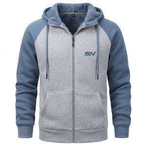 Men's Oversized Full <b>Zip</b> Heavy Cotton Fleece <b>Hoodie</b> Relaxed Fit Streetwear Warm Casual Outerwear With Spacious <b>Pocket</b> <b>Hoodie</b> - Product Image 1