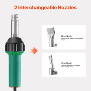 Pistolet à air chaud 1600W 122°F (1112°F) pour souder le PVC, le TPO et le vinyle – Soudeuse plastique R - Product Image 3