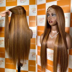 Perruque en cheveux humains lisses, cheveux vietnamiens, qualité SDD, grade 12A, couleur naturelle vierge, couleur méchée, matière cheveux Remy - Product Image 2