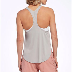 Débardeur de sport tricoté pour femme avec logo personnalisé sur le devant, col rond, décontracté, pour fitness et course à pied, fourniture OEM - Product Image 3