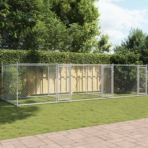 Jaula Resistente para Perros de Acero Galvanizado de 19.7 X 6.6 X 4.9 pies, Color Gris, Jaula para Mascotas de 19.7 X 6.6 X 4.9 pies - Product Image 1