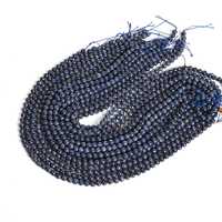 Perles de saphir naturel authentique qualité AA+ bleu profond micro-facettées taille brillante effet changeant de couleur certifié tiers
