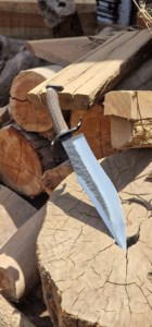 Cuchillo de Caza de Acero al Carbono con Hoja de Punta Caída y Mango de Madera, Cuchillo de Supervivencia para Exteriores - Product Image 6