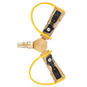 Adattatore a Sgancio Rapido per Propano RV con Valvola di Chiusura a 2 Vie da 1/4 di Pollice, Kit di Disconnessione Rapida per Camper e Roulotte - Product Image 6
