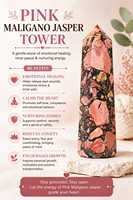 Obelisco de Jaspe, Torre de Cristal, Piedra Natural Pulida, Decoración para el Hogar, Forma de Pirámide, Pieza de Colección