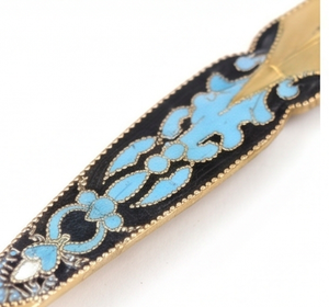 Luxury Blue Designer Cake Server With Vintage Style Perfect <b>For</b> Wedding Parties And Special Occasions Handcrafted Flatware - Product Image 3