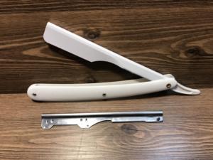 Custom Logo Solid Stainless Steel Barber Straight Shaving <b>razor</b> with Exposed Blade - Product Image 5