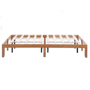 King Size Solid Wood Platform Bed with Strong Wood Slat Support Easy Assembly No Box Spring Needed - Product Image 5