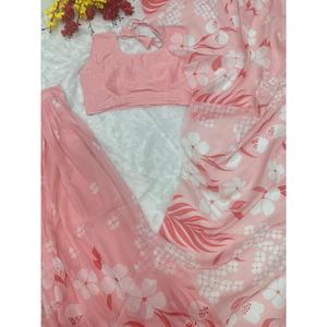 ATTARCTIVE TABBY SEDA IMPRESIÓN DIGITAL TRABAJO LEHENGA BLUSA CON DUPATTA BABY PINK - Product Image 2