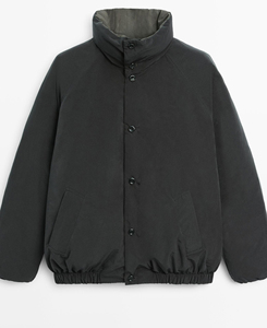 Chaqueta Acolchada Negra de Cuello Alto para Mujer, Talla XL, Hecha a Medida, con Botones, Impermeable, Gruesa, de Cuero Vacuno, para Invierno - Product Image 5