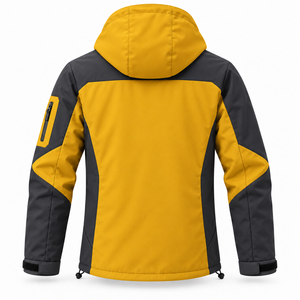 ODM <b>Men's</b> Winter Traveling Coat Softshell Fabric Polar <b>Fleece</b> Lining Detachable Hood Waterproof for Windproof Color - Product Image 3