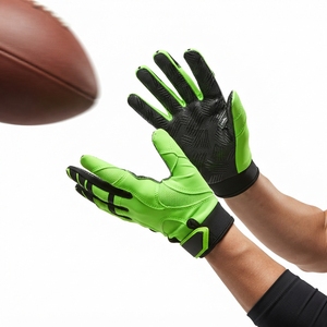 Unisex Full Finger Leather Sports <b>Gloves</b> Red White Non Slip Breathable <b>Touchscreen</b> Compatible Outdoor Hook and Loop Closure - Product Image 2