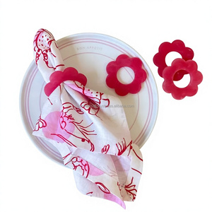 Trending Eco-Friendly Resin Modern Design Napkin Ring Customized Color Round/Star Shape Home Restaurant Table Decor Stocked for - Product Image 1