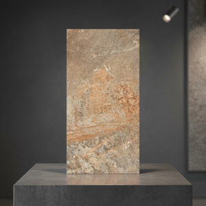 Carreaux de sol et mur en porcelaine brillante effet pierre dorée rouille 600x1200mm – Collection Urban Concrete pour intérieur moderne - Product Image 3