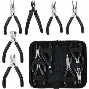 6Pcs Jewelry <b>Pliers</b> <b>Set</b> Stainless Steel Heavy Duty Jewelry Making Kit for Beading Wire Work DIY Craft Repair OEM Supply - Product Image 2